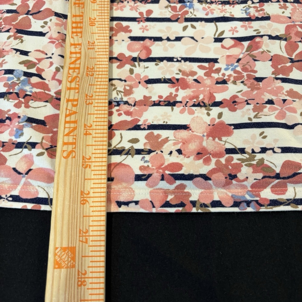 Talbots Womens Pink Floral‎ Cotton 3/4 sleeve stretch blouse sz X casual stretch - Picture 11 of 12